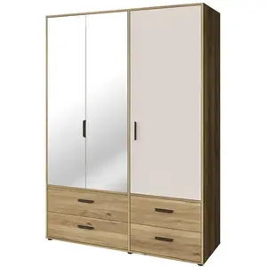 Szekrény Mokkaro Moks838-M802 1d2lud4sz Homok/Tölgy Mauvella PROMO kép