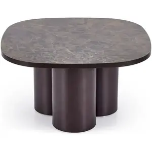Dohányzóasztal Cordina 80x80 Barna Márvány/Barna kép