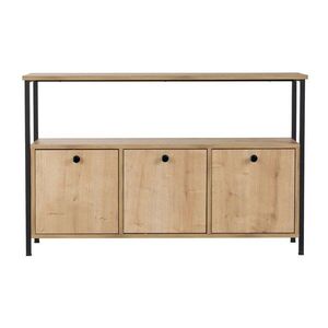 Világos natúr színű konzolasztal tölgyfa dekorral 29, 5x120 cm Solace – Kalune Design kép