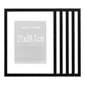 Fekete képkeret szett 5 db-os 21x30 cm Marbella – House Nordic kép