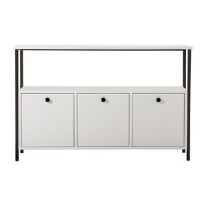 Fehér matt konzolasztal 29, 5x120 cm Solace – Kalune Design kép
