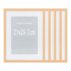 Natúr színű képkeret szett 5 db-os 21x30 cm Marbella – House Nordic kép