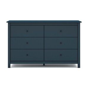 Sötétkék borovi fenyő alacsony komód 130x80 cm Misti – Marckeric kép