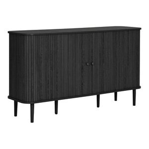 Fekete borovi fenyő komód 140x79x40 cm Nikko – House Nordic kép
