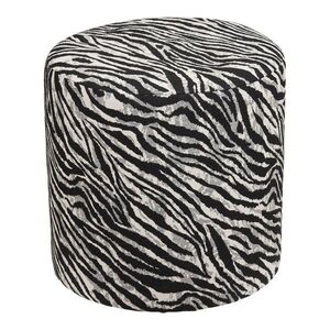 Fekete-fehér puff Kimberley – House Nordic kép