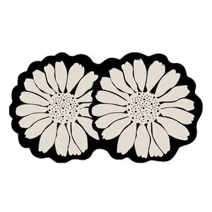 Fekete-krémszínű fürdőszobai kilépő 70x120 cm Flor Extrana – Foutastic kép