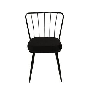 Fekete fém étkezőszék szett 2 db-os Yildiz – Kalune Design kép