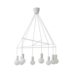 Redo 01-1564 - Kábellel függesztett csillár MIKADO 8xE27/42W/230V Ø 82 cm fehér 01-1564 kép