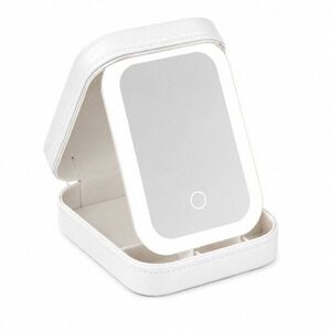 Verk 27637 utazó kozmetikai rendszerező LED-es tükörrel, USB, fehér kép