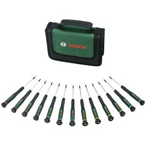 BOSCH SL/PH/TX/HEX precíziós csavarhúzó készlet, szövettáska, 13 db, 1.600. A02. Z9N kép