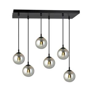 EMIBIG Kábelre függesztett csillár COSMO 6xE14/10W/230V fekete/füstös fekete 712/6 kép