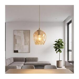 EMIBIG Kábeles függőlámpa ISTAR 1xE27/15W/230V átm. 14 cm bézs/füstös bézs 1785/1 kép