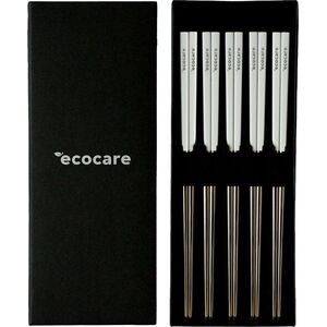 ECOCARE Fém Sushi pálcika doboz ezüst-fehér 10 db kép
