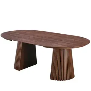 Kihúzható Asztal Lamellákkal Metz 120/160x200x120 13555 Dió kép