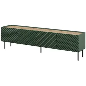 Szafka RTV Onda 4d Green/Artisan kép