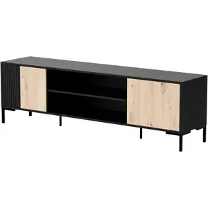 Szafka RTV Merci 180 Ef Tölgy Artisan / Fekete kép