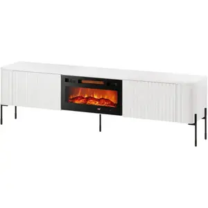 Szafka RTV Vera 190 Fehér Kandallóval Ef800040 kép