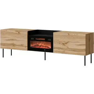 Szafka RTV Kanton Ef Wotan/Fekete + Kominek Ef 800040 kép