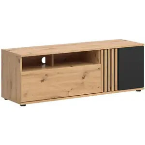 Szafka RTV Vabres Artisan/Fekete 1d1s kép