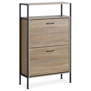 Cipősszekrény polcokkal G1007 OAK, tölgy, 2 emelet kép