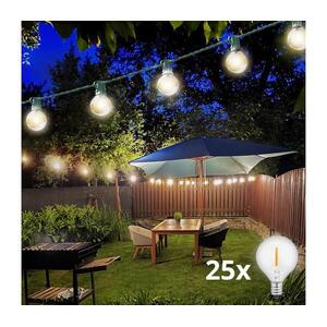 Brilagi -LED kültéri dekorációs füzér GIRLANDA 25xE12 20m zöld IP44 meleg fehér WO794-G-OEM1 kép