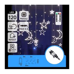 B.V. - LED kültéri karácsonyi fényfüzér 120xLED/6W/230V/8 funkciós 3x0, 6m IP44 hideg fehérDO B10303S6V kép