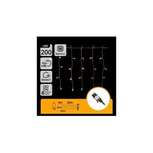 B.V. - LED kültéri karácsonyi fényfüzér 200xLED/3, 6W/230V/8 funkció 10x0, 4m IP44 meleg B103031Q9 kép