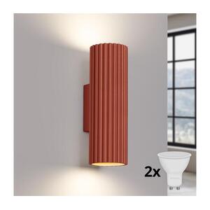 BRILAGI - LED fali lámpa CRESTO 2xGU10/10W/230V 20 cm narancssárga BR.1655 kép