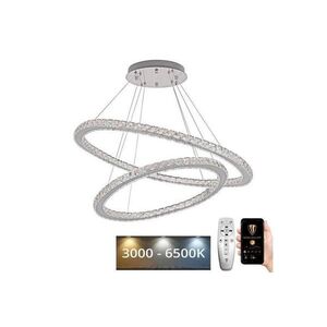 LED állítható fényerejű csillár kábellel LED/160W/230V 3000-6500K ezüst + DO J6354/CH kép