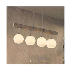 BRILAGI - Kábeles csillár WOOD GLASS 4xE27/60W/230V fenyő/szürke/fehér EG49927A+4xNSTK7432 kép