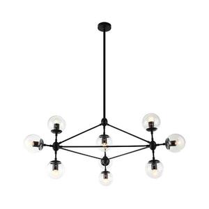 Open Design OR80094 - Rúdon függő csillár BAO 10xE27/8W/230V fekete OR80094 kép