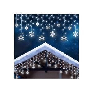 LED karácsonyi kültéri fényfüggöny 224 LED 3, 5x0, 75 m IP44 hideg fehér gl-58916 kép