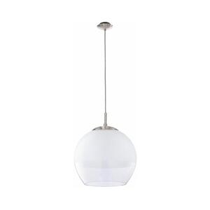 BRILAGI - zsinóros LED függőlámpa RETRO GLASS 1xE27/60W/230V matt króm/fehér EG85261A+NSTK7772 kép