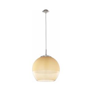 BRILAGI-LED Kábelre függesztett csillár RETRO GLASS 1xE27/60W/230V matt króm/füstös bézs EG85261A+NSTK7771 kép