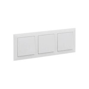Legrand - Háromgombos egypólusú kapcsoló sz. 1 SUNO kerettel fehér LR0078+LR0086+LR0086+LR0086 kép