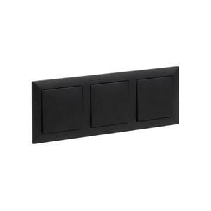 Legrand - Három egypólusú kapcsoló sz. 1 SUNO kerettel fekete LR0094+LR0070+LR0070+LR0070 kép
