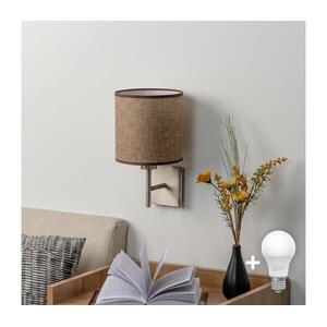BRILAGI - LED fali lámpa NUBILA 1xE27/60W/230V matt króm/barna EG32507+BG1583 kép
