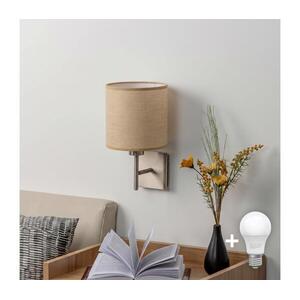 BRILAGI - LED fali lámpatest NUBILA 1xE27/60W/230V matt króm/világosbarna EG32507+BG1584 kép