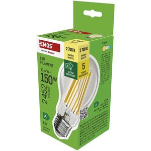 EMOS Filament A70, E27, 11, 6 W, 150 W, 2 452 lm, neutrální bílá, A CLASS kép