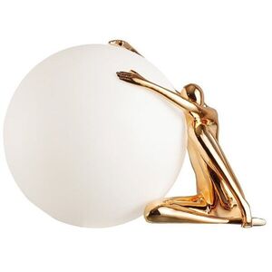 IMMAX SILUETTE Moon Lady - 53 cm, socha, dekorační lampa rose gold, sklolaminát, 1xE27 kép