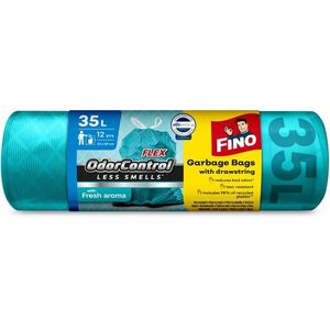 FINO FLEX Odor Control behúzószalagos szemeteszsák, 28 µm, 35 l, 12 db kép
