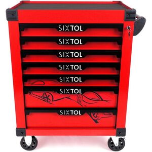 Sixtol Mechanic Trolley Kevin Red, 7 Šuplíků kép