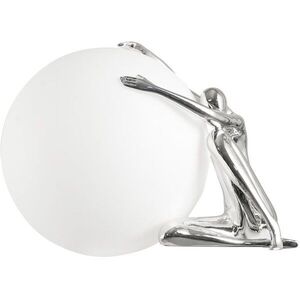 IMMAX SILUETTE Moon Lady 53 - socha, dekorační lampa silver shiny (chrom), sklolaminát, 1xE27 kép