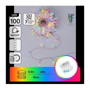 B.V. -LED Kültéri karácsonyi fényfüzér 100xLED/7 világítási mód 4xAA 10, 3m IP44 többszínű B10303S6L kép