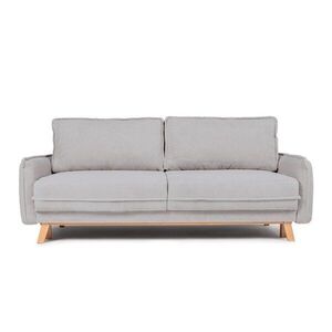 Világosszürke kordbársony kinyitható-tárolóhelyes kanapé 218 cm Tori – Bonami Selection kép