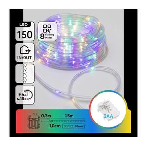 B.V. -LED Kültéri karácsonyi fényfüzér 150xLED/8 üzemmód 3xAA 15, 3m IP44 többszínű B10303K90 kép