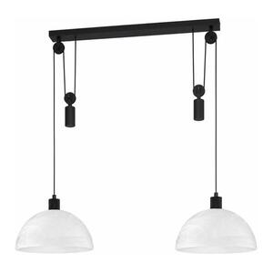 BRILAGI - LED zsinóros csillár RETRO GLASS 2xE27/40W/230V fekete/fehér EG43438A+2xNSLA49427 kép
