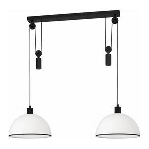 BRILAGI - LED függeszték zsinóron RETRO GLASS 2xE27/40W/230V fekete/fehér EG43438A+2xNSLA62174 kép