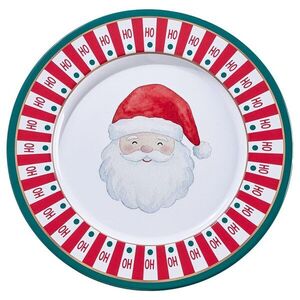 XMAS fém tányér Ø33cm , Mikulás kép