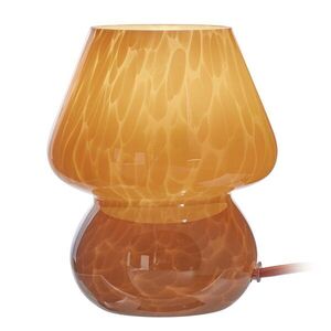 VERRE üveg asztali lámpa 18cm, borostyánszín kép